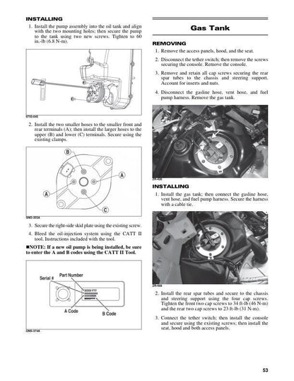 Arctic Cat Norseman Riot Touring ZR M 400 Snowmobile Service Manual sample page from the repair manual