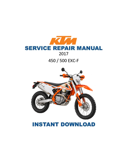 KTM 450 500 EXC-F 2017 service manual PDF