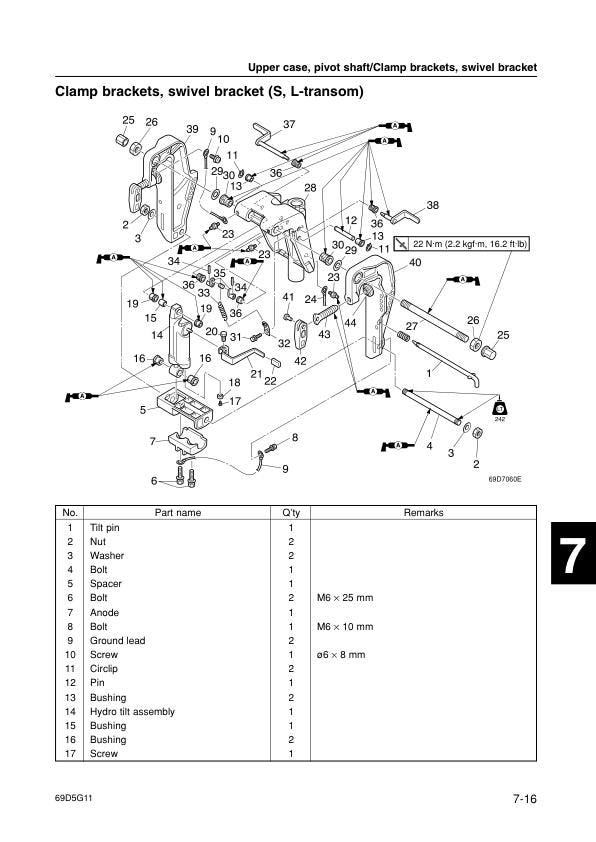 Yamaha E60 Outboard Service Manual sample page from the repair manual