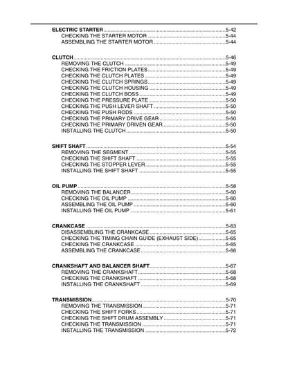 Yamaha YZ 450 FN Motorcycle Service Manual sample page with technical illustrations