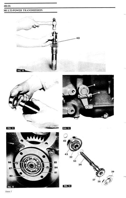 Massey Ferguson MF35 MF122 MF130 MF135 MF148 Tractor Service Manual sample page with service data and tables