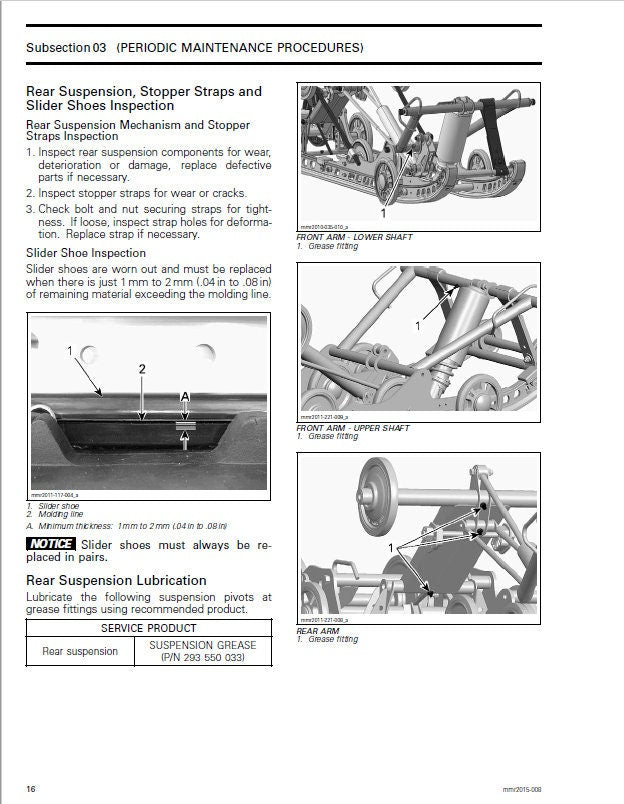 Skidoo REV 850 Gen4 ETEC Snowmobile Service Manual table of contents