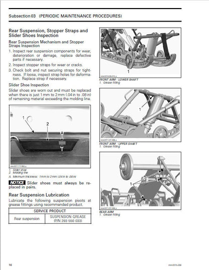 Skidoo REV 850 Gen4 ETEC Snowmobile Service Manual table of contents