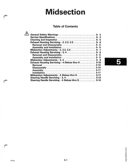 Johnson Evinrude 2 - 8 HP Outboard Service Manual sample page with technical illustrations