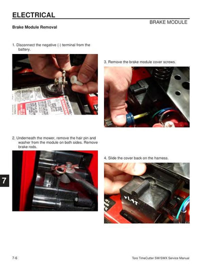 Toro SW SWX 3200 4200 5000 Tractor Service Manual sample page showing schematics and diagrams