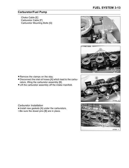 Kawasaki STX R 1200 JetSki Service Manual sample page with technical illustrations