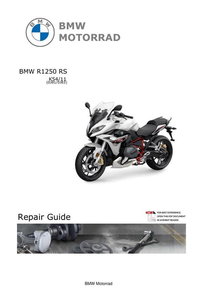 BMW R1250 RS K54 /11 Motorcycle Service Manual factory service manual title page