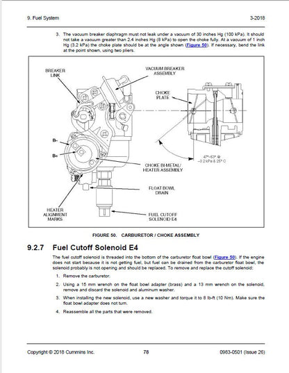 Cummins HGJAA-HGJAF ONAN Generator Service Manual sample page from service manual