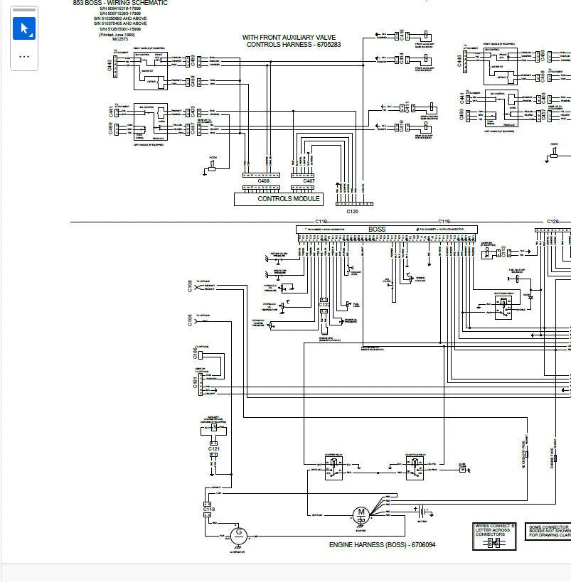 Bobcat 853 Skid Steer Loader Service Manual sample page with technical illustrations