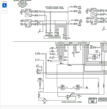 Bobcat 853 Skid Steer Loader Service Manual sample page with technical illustrations