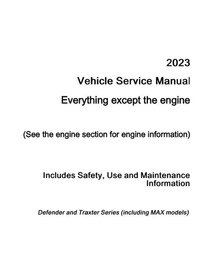 Can-Am Defender Traxter HD10 Max 1000 Service Manual factory service manual title page