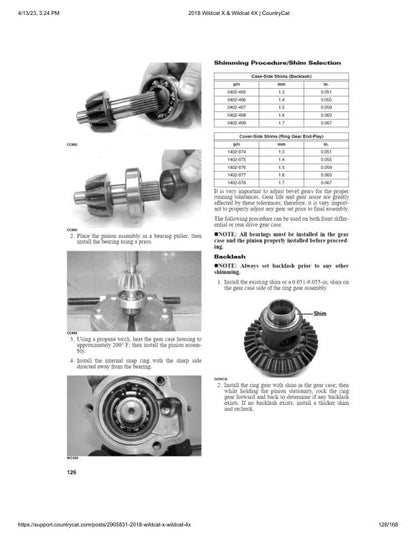 Arctic Cat Wildcat X 4X 1000 UTV Service Manual sample page from the repair manual