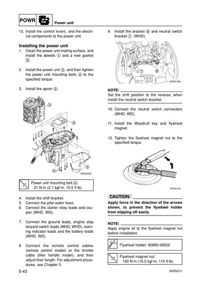 Yamaha E60H Outboard Service Manual sample page from the repair manual