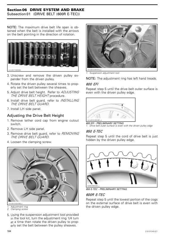 Skidoo Summit Freeride 600 850 900 Snowmobile Service Manual sample page showing schematics and diagrams