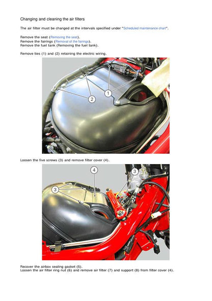 Ducati Hyperstrada Motorcycle Service Manual table of contents