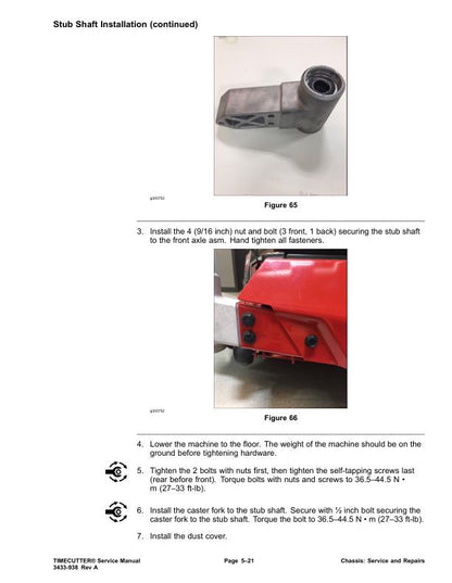 Toro Timecutter 74685 74687 74690 74694 Mower Service Manual sample page showing repair procedures