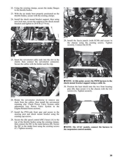 Arctic Cat ZR Norseman Riot M Alpha One 8000 Snowmobile Service Manual sample page with diagrams and specifications