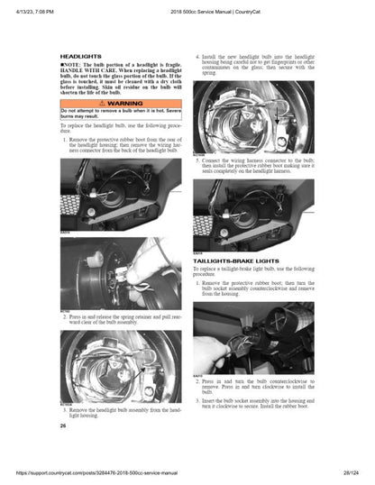 Arctic Cat Alterra 500 ATV Service Manual sample page from service manual