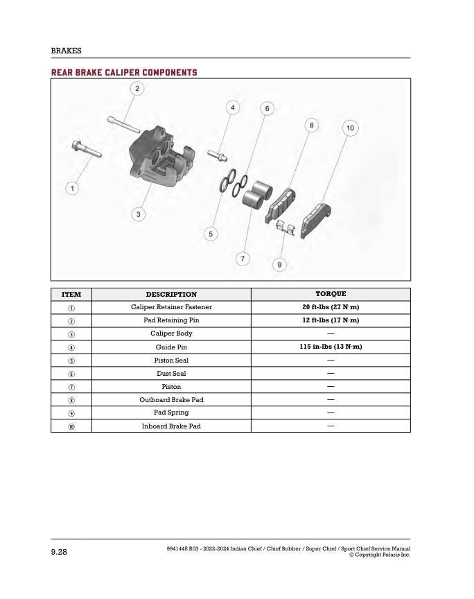 Indian Chief sample page with technical illustrations