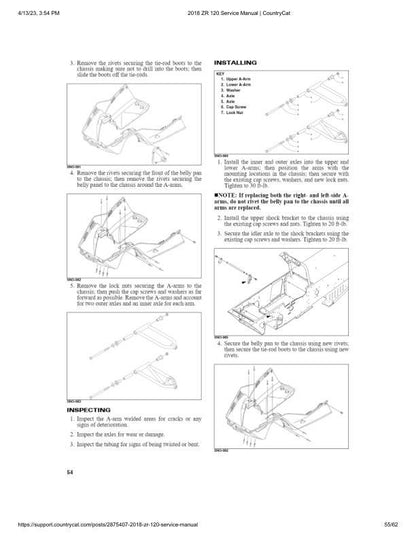 Arctic ZR120 Kitty Cat Snowmobile Service Manual sample page showing schematics and diagrams