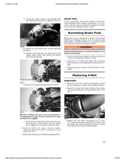 Arctic Cat Wildcat X 1000 UTV Service Manual sample page from service manual