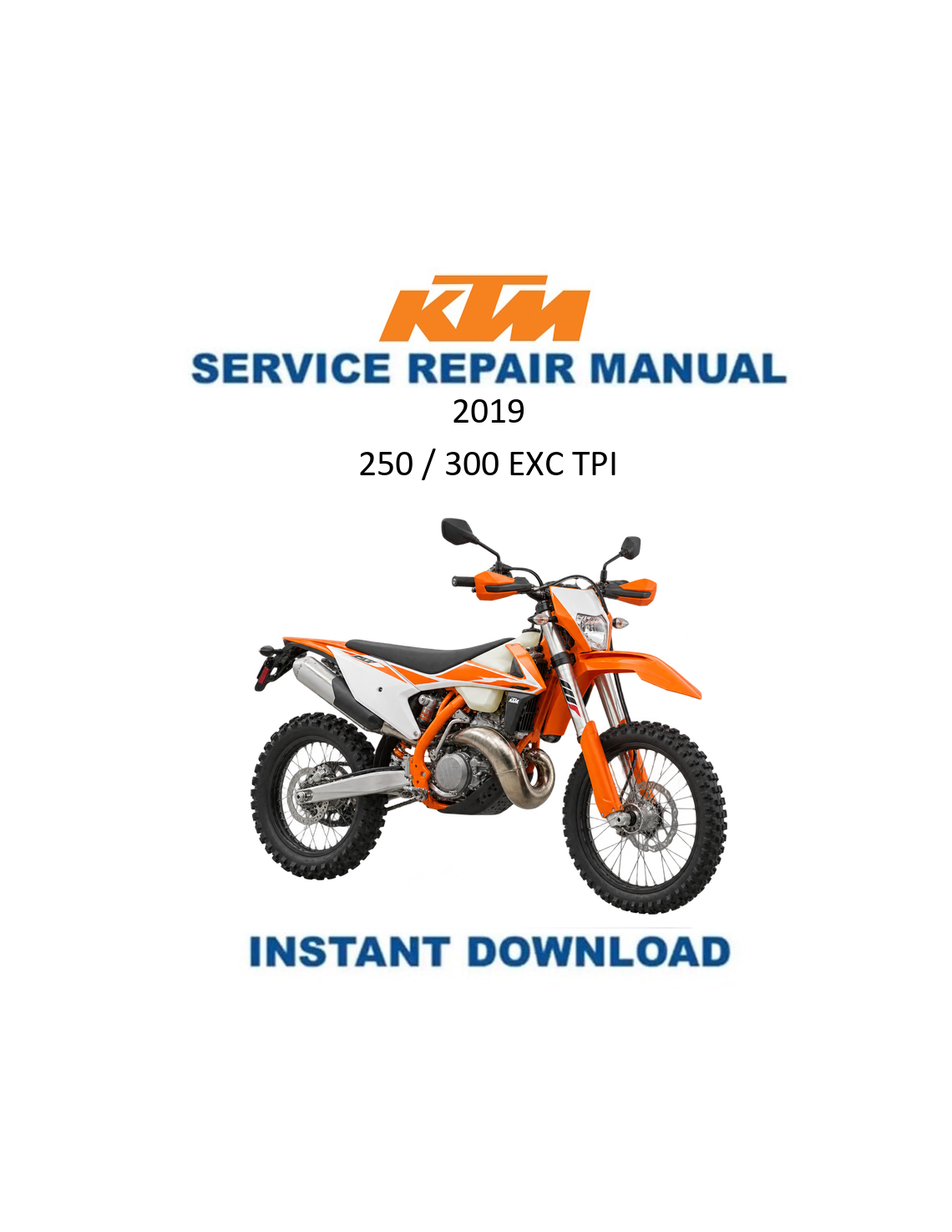 KTM 250 EXC TPI 2019 service manual PDF