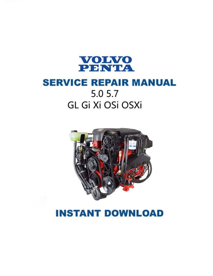 Volvo Penta 5.0 5.7 GL Gi Xi OSi OSXi Engine Service Manual - Service Manual PDF Instant Download