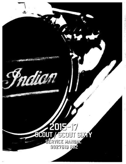 Indian Scout Motorcycle Service Manual factory service manual title page