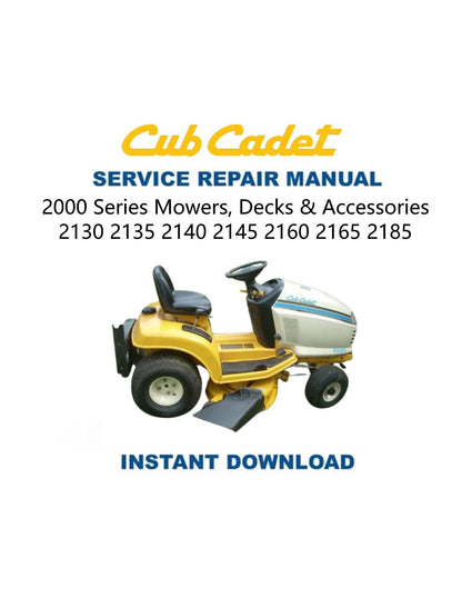 Cub Cadet 2000 Mower Service Manual 2000-2024 - Service Manual PDF Instant Download