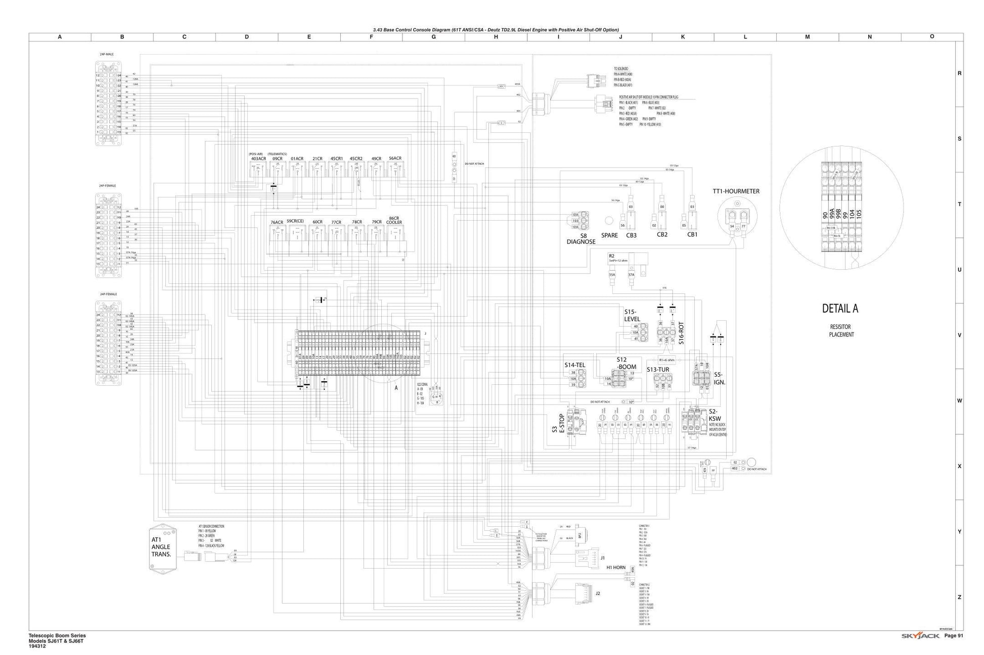 Skyjack SJ61T SJ66T Telescopic Boom Service Manual sample page from the repair manual
