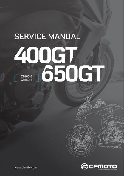 CFMOTO GT 400 650 Motorcycle Service Manual sample page showing schematics and diagrams