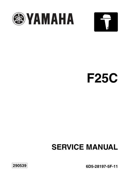 Yamaha F25C Outboard Service Manual factory service manual title page