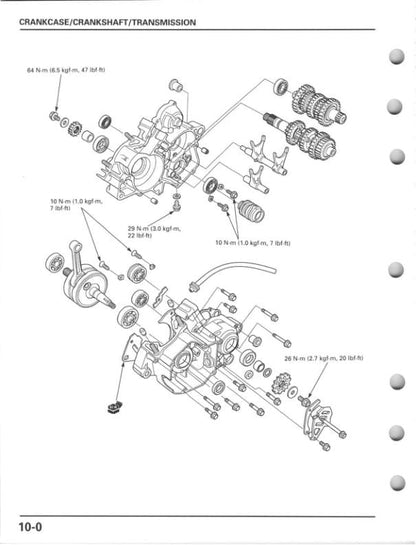Honda CR 125 R Motorcycle Service Manual sample page from the repair manual
