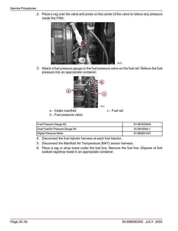 Mercury Verado 200 225 250 275 Outboard Service Manual sample page showing repair procedures