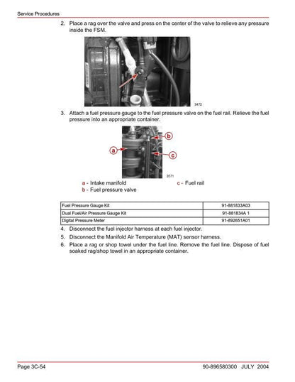 Mercury Verado 200 225 250 275 Outboard Service Manual sample page showing repair procedures