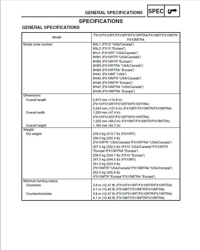 Yamaha FX Nytro Snowmobile Service Manual sample page showing repair procedures