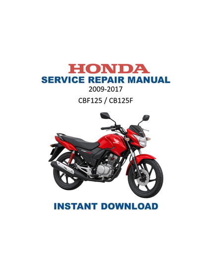 Honda CB125F CBF125 2009-2017 service manual PDF