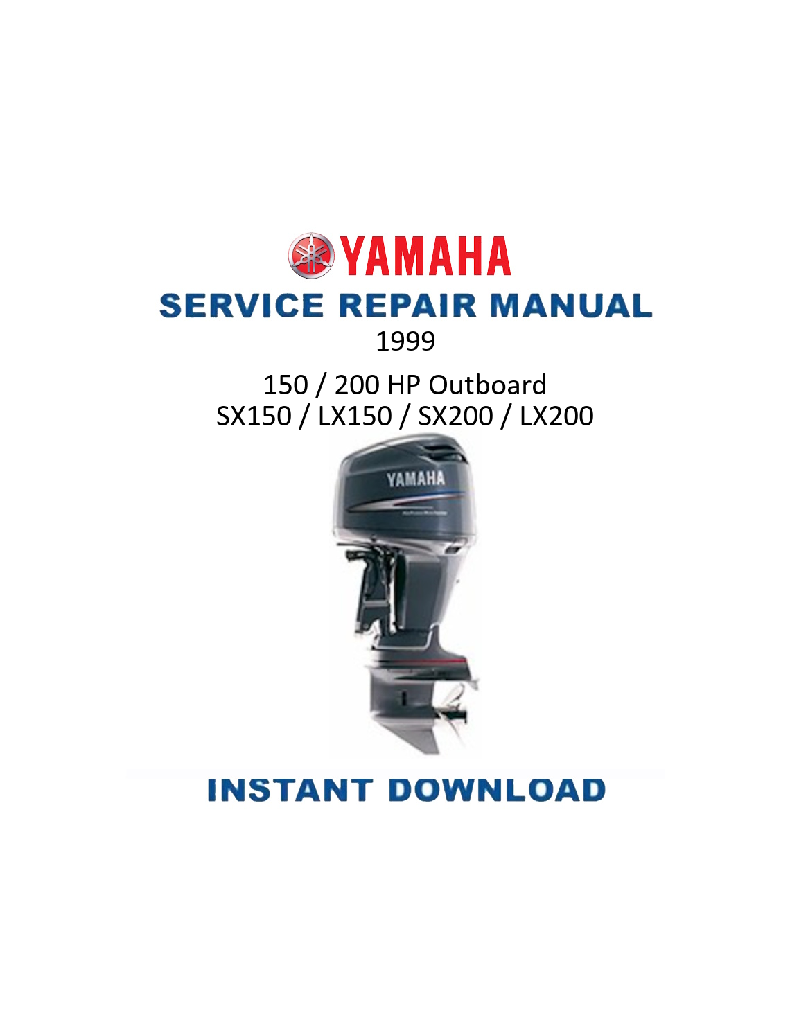 Yamaha 150 200 HP Outboard 1999 service manual PDF