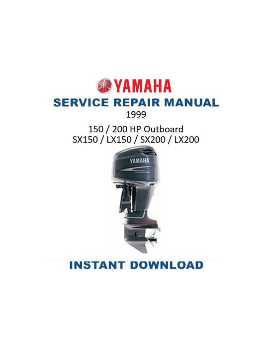Yamaha 150 200 HP Outboard 1999 service manual PDF