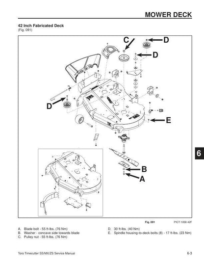 Toro SW SWX 3200 4200 5000 Tractor Service Manual sample page from the repair manual