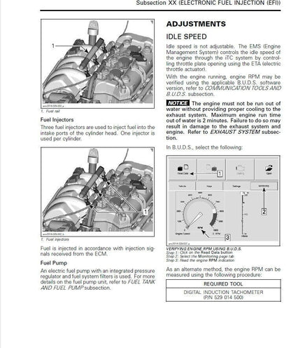 Yamaha SR230 Jet Boat Service Manual sample page showing repair procedures