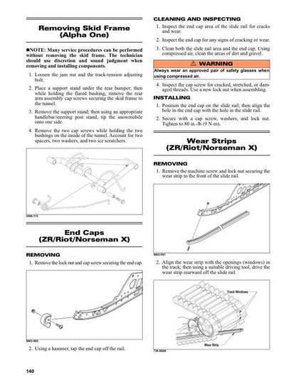 Arctic Cat ZR Norseman Riot M Alpha One 6000 8000 Snowmobile Service sample page from the repair manual