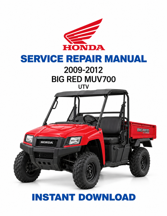 Honda Big Red MUV700 2009-2012 UTV service manual PDF