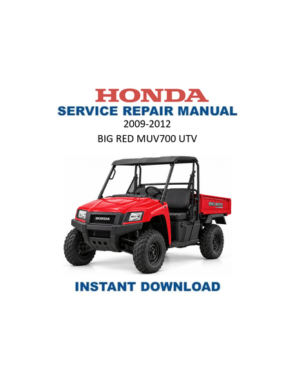 Honda Big Red MUV700 UTV Service Manual PDF | 2009-2012