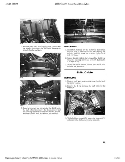 Arctic Cat Wildcat XX UTV Service Manual table of contents