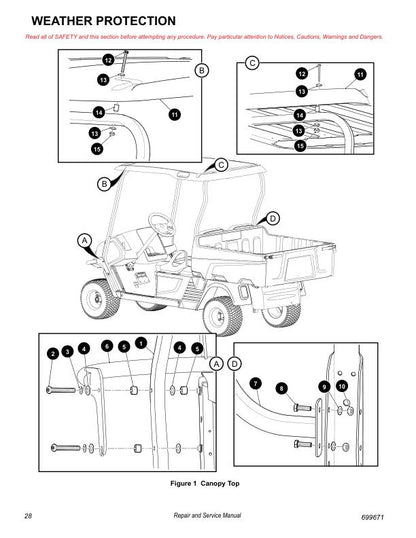 Tracker OX 400 UTV Service Manual sample page from service manual