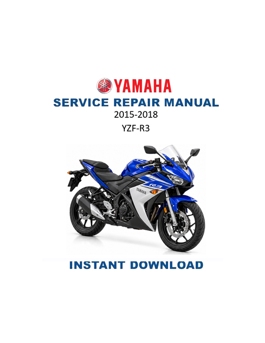 Yamaha YZF-R3 Motorcycle Service Manual PDF | 2015-2018