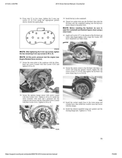 Arctic Cat F5 Bearcat F570 T570 TZ1 Snowmobile Service Manual sample page showing repair procedures