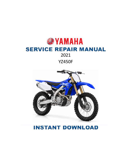 Yamaha YZ450F Motorcycle Service Manual PDF | 2021