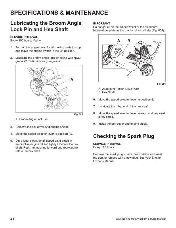 Toro 38700 23740 Walk Behind Rotary Broom Service Manual sample page from service manual